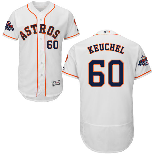 Astros #60 Dallas Keuchel White Flexbase Authentic Collection World Series Champions Stitched MLB Jersey